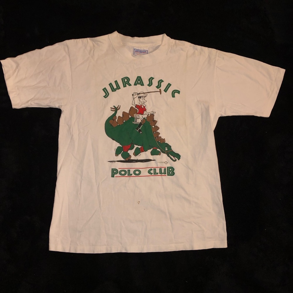 Vintage Jurassic Polo Club Spoof White T-Shirt